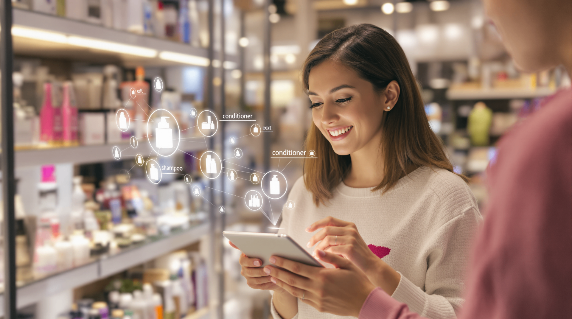 From Cost Center to Revenue Engine: How an AI Assistant Drove an 18.8% Sales Uplift for a Major Cosmetics Distributor - AI interface being used in collaborative meeting setting