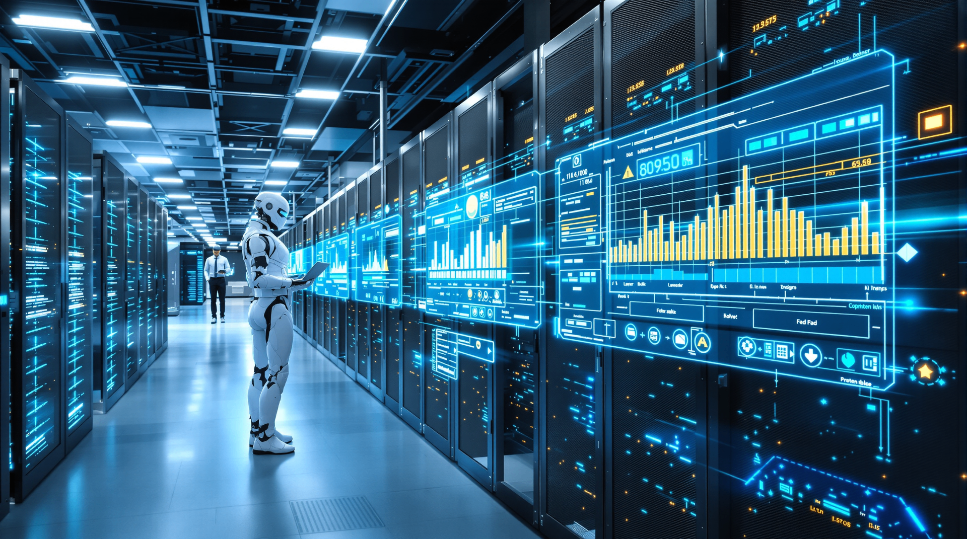 CTO's AI Checklist: Security, Scalability, and Integration Without Buzzwords - System architecture visualization with AI integration and APIs